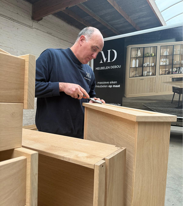 meubelen debou meubelmaker schrijnwerker torhout houten meubels op maat maatkasten laten maken